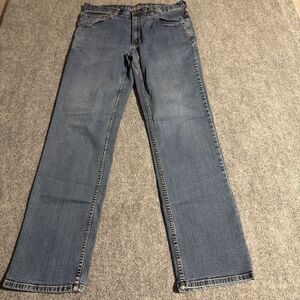 Ridgecut Toughwear Jeans Mens 36x34 Blue Cotton Denim Straight Workwear Stretch